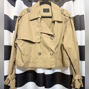 Iris Tan Trench Coat with Button Details